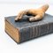 Spanish Artist, Sculpture with Book and Mysterious Hand, 1990, Wood 9