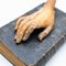 Spanish Artist, Sculpture with Book and Mysterious Hand, 1990, Wood 8