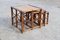 Vintage French Bamboo Rattan Nesting Tables, 1980s, Set of 3 7