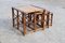 Vintage French Bamboo Rattan Nesting Tables, 1980s, Set of 3, Image 7