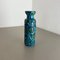 Floral Fat Lava Pottery Vase from Bay Ceramics, Germany, 1970s 2