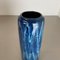 Blue Zigzag Fat Lava Vase from Scheurich, Germany, 1970s 8