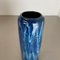 Vase Fat Lava Zigzag Bleu de Scheurich, Allemagne, 1970s 8