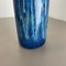 Blue Zigzag Fat Lava Vase from Scheurich, Germany, 1970s 12