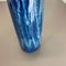 Blaue Fat Lava Vase mit Zickzackmuster von Scheurich, Deutschland, 1970er 9