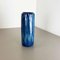 Blue Zigzag Fat Lava Vase from Scheurich, Germany, 1970s 2
