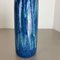 Blue Zigzag Fat Lava Vase from Scheurich, Germany, 1970s 6