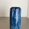 Blue Zigzag Fat Lava Vase from Scheurich, Germany, 1970s 7