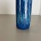 Blue Zigzag Fat Lava Vase from Scheurich, Germany, 1970s 5
