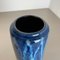 Blue Zigzag Fat Lava Vase from Scheurich, Germany, 1970s 11