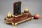 Inkwell in Red Marble with Allegory in Gilt Bronze by Henri Chapu 3