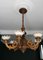 Large Carved Oak and Alabaster Chandelier, 1920s, Image 12