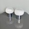 Italian Modern Steel and Semi-Transparent Glass Bedside Tables, 1970s, Set of 2 2