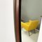 Mid-Century Modern Italian Oval Wall Mirror in Wood 6