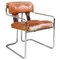 Italian Modern Tucroma Chair in Brown Leather by Guido Faleschini for 4Mariani, 1970s 1