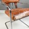 Italian Modern Tucroma Chair in Brown Leather by Guido Faleschini for 4Mariani, 1970s, Image 7