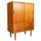 Skandinavisches Mid-Century Modern Teak Highboard mit Schiebetüren, 1960er 1