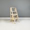 Italienischer Treppenstuhl aus Cremeweißem Holz, 1960er 2
