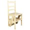 Italian Staircase Chair in Cream White Wood, 1960s 1