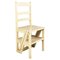 Italian Staircase Chair in Cream White Wood, 1960s, Image 1