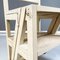 Silla de escalera italiana de madera blanco crema, años 60, Imagen 12