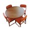 Vintage Danish Teak Dining Table with Extensions & Chairs from Skovby Møbelfabrik, 1970s, Set of 5 1