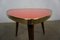 Tripod Flower Stool with Bright Red Resopal Plate, 1950s 2