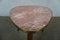 Flower Stool with Pink Marbled Resopal Top, 1950s 7