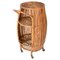 Carrito de bar italiano Mid-Century con forma de barril de bambú y ratán, Italia, años 60, Imagen 1