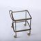 Mid-Century French Brass and Crystal Serving Bar Cart from Maison Jansen, 1950s 5