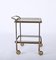 Mid-Century French Brass and Crystal Serving Bar Cart from Maison Jansen, 1950s 11