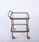 Mid-Century French Brass and Crystal Serving Bar Cart from Maison Jansen, 1950s, Image 6