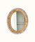 Specchio ovale Mid-Century in vimini e bambù nello stile di Franco Albini, Italia, anni '60, Immagine 4