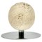 Mid-Century Ball Sculpture Paperweight in Steel and Travertine by Enzo Mari, Italy, 1970s 1