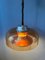 Mid-Century Space Age Orange Pendant Light from Herda 6