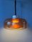 Mid-Century Space Age Orange Pendant Light from Herda 4