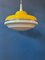 Vintage Space Age Yellow Pendant Lamp from Massive Belgium 9