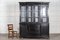Large English Ebonised and Glazed Pine Breakfront Bookcase, Image 4