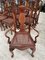 Queen Anne Mahogany Dining Chairs with Cane Seats, Set of 12 4