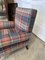 Vintage Deep Seated Armchair Tartan Fabric 7