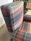 Vintage Deep Seated Armchair Tartan Fabric 10