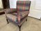 Vintage Deep Seated Armchair Tartan Fabric 17