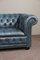 Chesterfield 2-Sitzer Sofa mit Knopfleiste in Blau 5