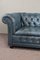 Chesterfield 2-Sitzer Sofa mit Knopfleiste in Blau 4