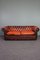 Patinated Orange Chesterfield Sofa 1