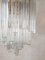 Lámpara de araña Quadrieradri vintage de cristal de Murano atribuida a Paolo Venini, años 70, Imagen 5