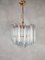 Lámpara de araña vintage de cristal de Murano de Venini, años 70, Imagen 2