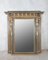 Classic Trumeau Fireplace Mirror with Lion Heads in Green and Gold, Image 4