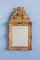 18th Century French Giltwood Mirror with Crest and Flowers, Image 1