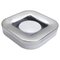 Ico Parisi Square White Ashtray in Chrome & Melamine attributed to Lamperti, Italy, 1970s, Image 1